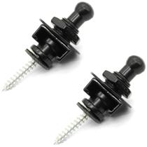 2 Roldana trava Straplock Preto guitarra violao MXP STLK050
