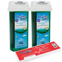 2 Roll-on Cera Depilatória Algas Marinhas+ Papel Depilatório