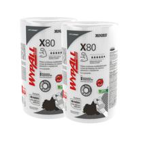 2 Rolos com 80 Panos Wiper Wypall X80 Plus Kimberly Clark
