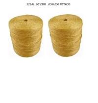 2 rolos de barbante sisal de 200m - 2mm