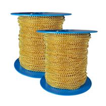 2 Rolos De Corrente Bolinha Dourada Com 100 Metros Cada 2mm 2 Rolos De Corrente Bolinha Dourada Com 100 Metros Cada 2mm