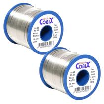 2 Rolos Estanho Para Solda Eletrônica 1mm 60x40 Cobixc 2 Rolos Estanho Para Solda Eletrônica 1mm 60x40 Cobixc