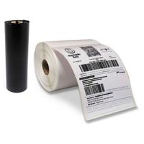 2 Rolos Etiqueta ZEBRA ZP 500 Plus 10x15 Cm + 1 Ribbon 110x74