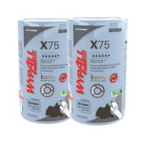 2 Rolos Pano Industrial Wypall X75 Plus Kimberly Clark 60 un 2 Rolos Pano Industrial Wypall X75 Plus Kimberly Clark 60 un
