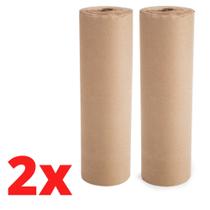 2 Rolos Papel Semi Kraft 80g/m² Pardo Bobina 60cm X 140 Metros - SCRITY