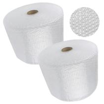 2 Rolos Plastico bolha transparete 40cmx100metros 25micras