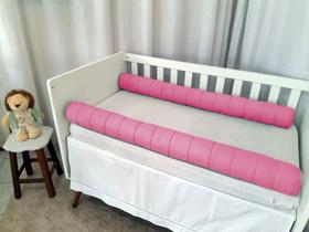 2 Rolos Protetor Lateal Para Cama De Solteiro 1,15m Com Ziper - Baby Mel