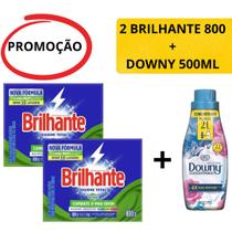 2 Sabão em Pó Brilhante 800g +1 Amaciante de Roupas Concentrado 500ml 2 Sabão em Pó Brilhante 800g +1 Amaciante de Roupas Concentrado 500ml