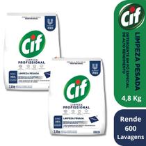 2 Sabão Pó Alto Rendimento para Limpeza Pesada Cif Pro 2,4kg 2 Sabão Pó Alto Rendimento para Limpeza Pesada Cif Pro 2,4kg