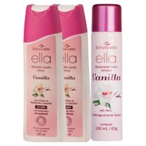 2 Sabonete Líquido Íntimo Ella Vanilla + 1 Desodorante Íntimo Ella Vanilla