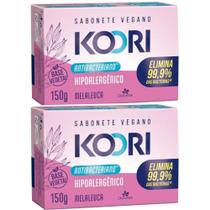 2 Sabonete Vegetal Koori Antibac Hipoalergenico 150g Davene