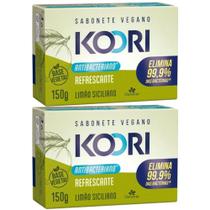 2 Sabonete Vegetal Koori Antibac Refrescante 150g Davene