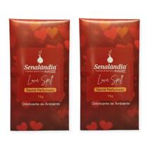 2 Sachê Perfume Roupa Amor no Ar Roupa Armário Estante Casa Odorizante Marca Senalândia - Envio Já
