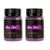 2 Sais de Banho Espumante Banheira Hidro Love Chic Êxtase 100g