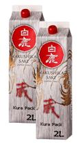 2 sake saque premium hakushika japonês kurapack 2l 2000ml