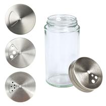 2 Saleiro Pimenteiro Paliteiro de Vidro com Tampa Inox 10x5cm Premium Porta Temperos Elegante Cozinha Porta Condimentos 2 Saleiro Pimenteiro Paliteiro de Vidro com Tampa Inox 10x5cm Premium Porta Temperos Elegante Cozinha Porta Condimentos