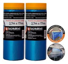 2 Salva Pintura 2,70m X 17m Revestimento Com Fita - Salvabras