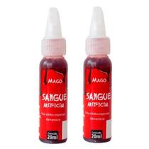 2 Sangue Artificial Vermelho Comestivel e Para Corpo 20ml