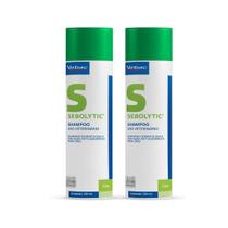 2 Sebolytic Shampoo 250ml Virbac cães com seborreia oleosa e alergias