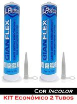 2 Selante Adesivo Cola Gian Flex para Farol / Lanterna / Bau - Cor Incolor