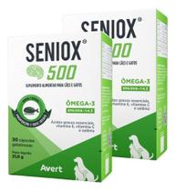 2 Seniox 500 Suplemento Para Cães Gato Ômega-3 60 Caps Avert 2 Seniox 500 Suplemento Para Cães Gato Ômega-3 60 Caps Avert