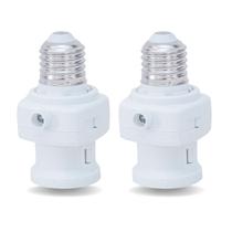 2 Sensor Fotosoquete 4 Em 1 Fotocélula Temporizador Bivolt E27 Acende Noite Apaga Dia Automático Luz