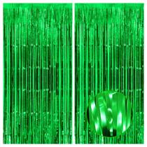 2 Serpentinas Decorativas KatChon - Verde - 3,2 x 8 Pés