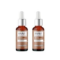2 Sérum Clareador Facial Ácido Glicólico 30ml - Raavi 2 Sérum Clareador Facial Ácido Glicólico 30ml - Raavi
