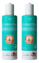 2 Shampoo Cloresten Para Cão Cães Gatos Antibacteriano 200ml