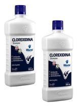 2 Shampoo Clorexidina Dugs Cães Seborreia Anti Queda 500ml - World