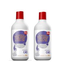 2 Shampoo Sabonete Líquido Cães pet 500ml profissional ibasa
