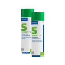 2 Shampoo Sebolytic 250ml Contra Seborreia Cães Virbac Kit