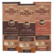 2 Shampoos + 1 Condicionador Antiqueda Anti-Idade 415ml - Tío Nacho 2 Shampoos + 1 Condicionador Antiqueda Anti-Idade 415ml - Tío Nacho