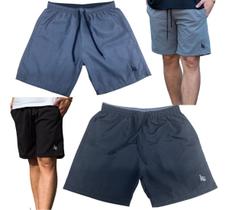 2 Short Bermuda Tactel Grosso Adulto Fitness Esporte 042