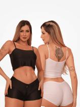 2 short doll virginia cropped preto e branco