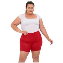 2 short feminino academia 3d plus size