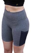 2 Shorts cintura alta de academia Suplex com bolsos para celular