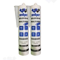 2 Silicone Acético Branco 230g Vedante Construção