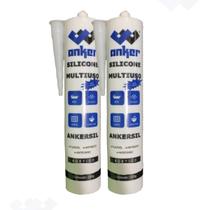 2 Silicone Acético Branco Para Artesanato