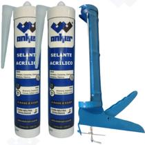2 Silicone Acrílico Incolor e Aplicador