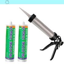 2 Silicone Branco 450G Selante Acrílico Base Dágua Aplicado 2 Silicone Branco 450G Selante Acrílico Base Dágua Aplicado