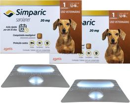 2 Simparic 5 a 10 Kg 20 Mg 1 Comprimido Mastigável Palatável Zoetis
