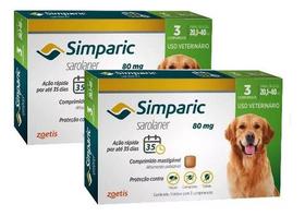 2 Simparic 80mg Para Cães 20,1kg A 40kg Zoetis 3 Comprimidos