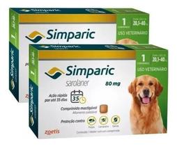 2 Simparic Antipulgas Carrapato 80 Mg 20 A 40 Kg 2 Cp Zoetis