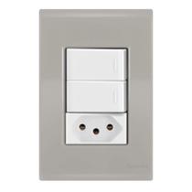 2 Simples + 1 Tomada 20A - Tramontina Liz Fendi / Branco