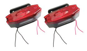 2 Sinaleira Lanterna Lateral Led Peixinho Caminhão Carreta Com Vigia Vermelha