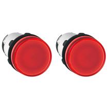 2 Sinaleiro Plástico 22mm Para Lâmpada Ba9s 250v Schneider Vermelho