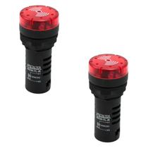 2 Sinalizadores 22mm Sonoro 50dB Led 24Vca/CC - Metaltex 2 Sinalizadores 22mm Sonoro 50dB Led 24Vca/CC - Metaltex