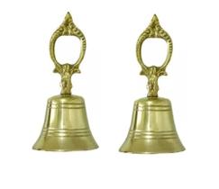 2 Sinetas De Mão Campainha Bronze Hotel Noel 12 X 6 Cm 2 Sinetas De Mão Campainha Bronze Hotel Noel 12 X 6 Cm