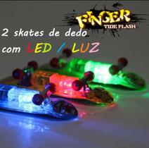 2 Skate de Dedo com Luz Skate de dedo com Led Brinquedo Radical - FINGER